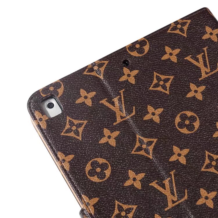 Luxury Canvas Monogram Leather Fresh Summer Theme Pattern Apple iPad case Black - Bestocase