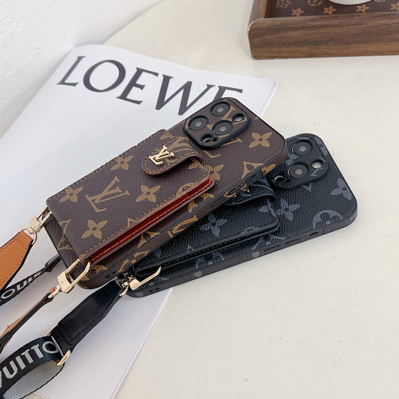 Lou Card Bag Crossbody Color Chain iPhone Case - Bestocase