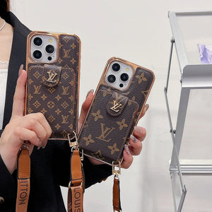 Lou Gold Cover Crossbody iPhone Case - Bestocase