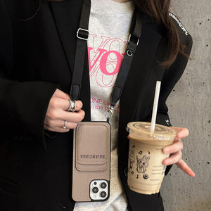 BB Crossbody Leather iPhone Case - Bestocase