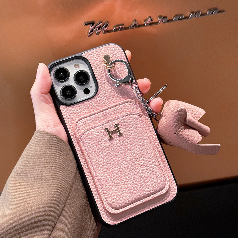 H Card Holder Leather Pendant iPhone Case mysite
