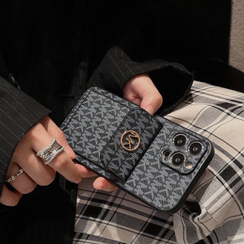 MK Card Bag Gold iPhone Case - Bestocase