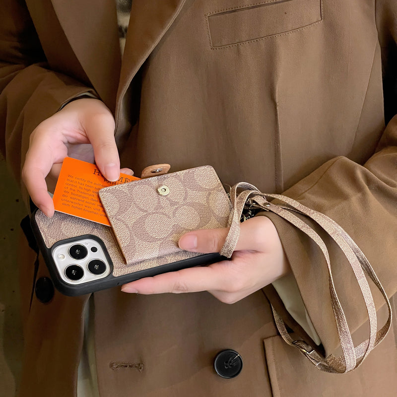 Coach iPhone Case With Wallet And  Strap White -SZK240402 mysite