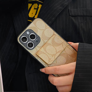 Coach iPhone Case With  Wallet Coffee-HP240513 - Bestocase