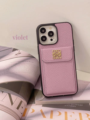 LOEWE iPhone Case With Card Holder Black-QBK240603 - Bestocase