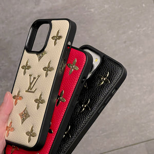 Lou Gold Leather iPhone Case - Bestocase