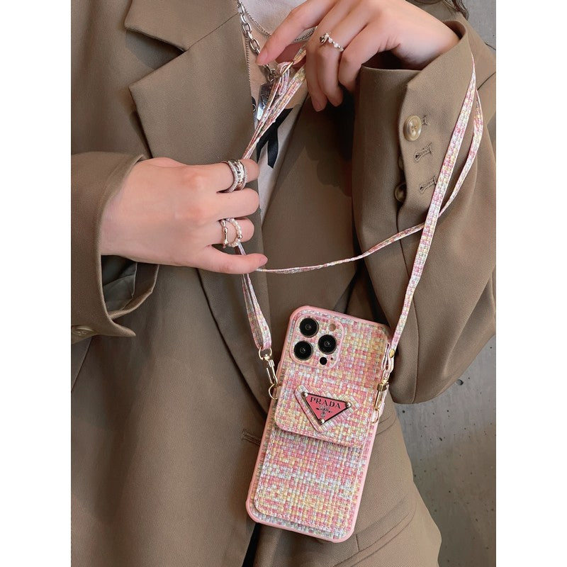 Pra Weave Card Bag Crossbody iPhone Case - Bestocase