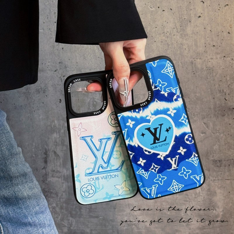 Lou Blue Leather iPhone Case - Bestocase
