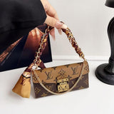 Letter Holster Scarf Chain Wallet Case For iPhone&Samsung S23U/S24U/S25U mySite