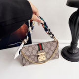 Letter Holster Scarf Chain Wallet Case For iPhone&Samsung S23U/S24U/S25U mySite