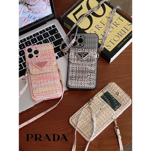 Pra Weave Card Bag Crossbody iPhone Case - Bestocase