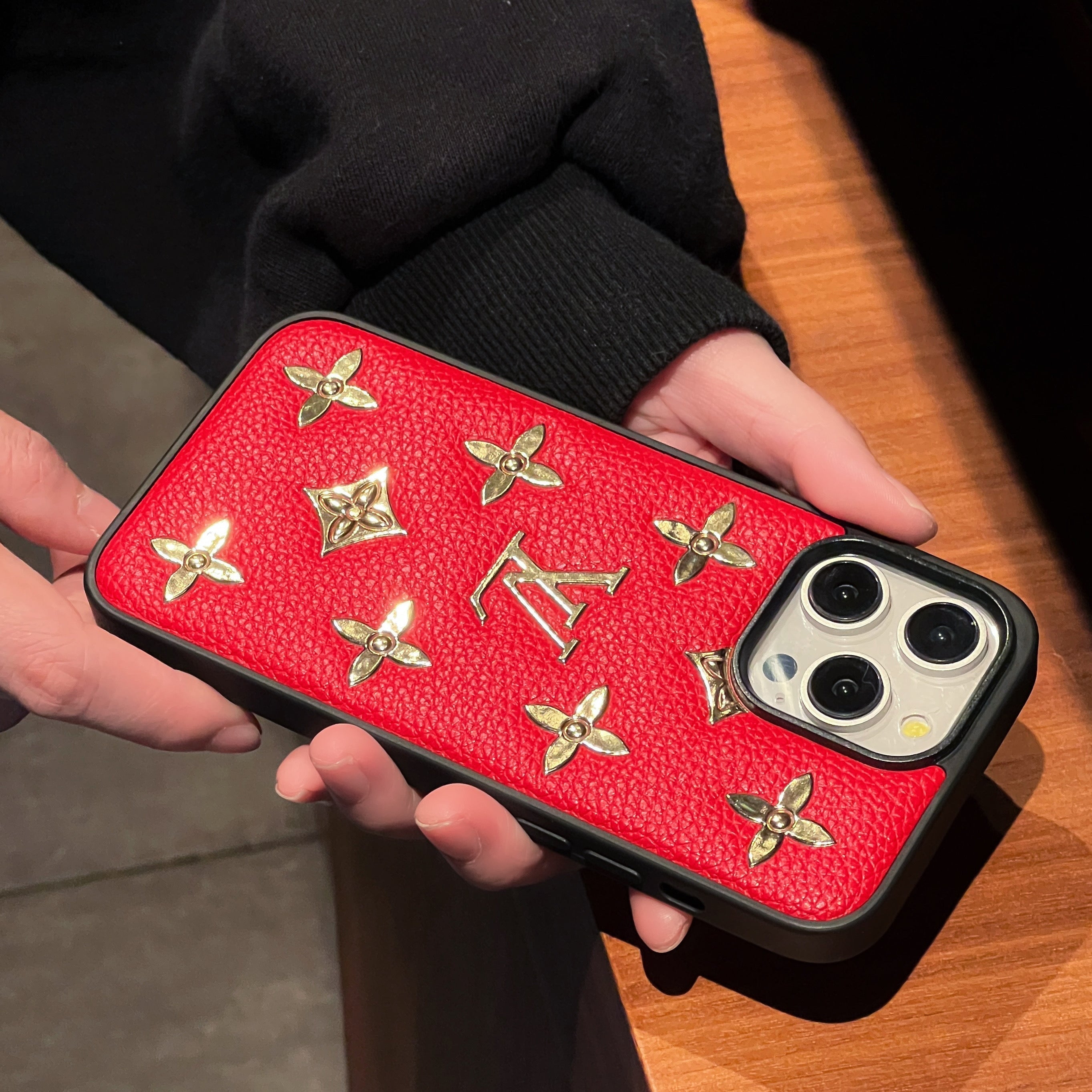 Lou Gold Leather iPhone Case - Bestocase