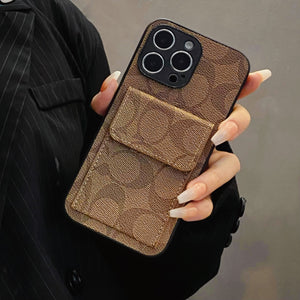 Coach iPhone Case With  Wallet Light Brown-HP240513 - Bestocase