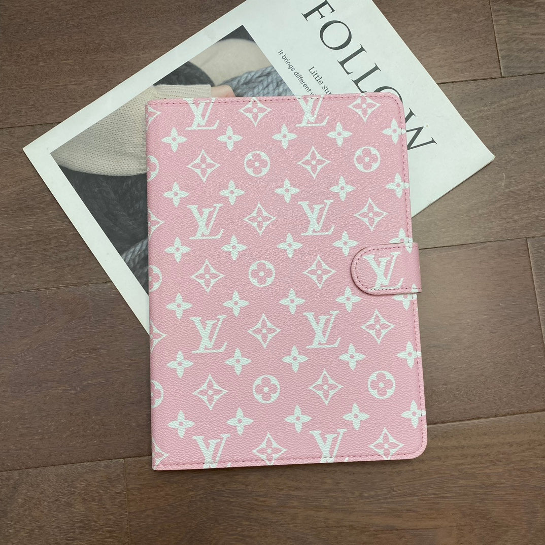 Elegant Monogram Canvas Flip Cover Apple iPad Protective Leather Case - Bestocase