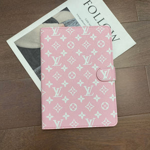 Elegant Monogram Canvas Flip Cover Apple iPad Protective Leather Case - Bestocase