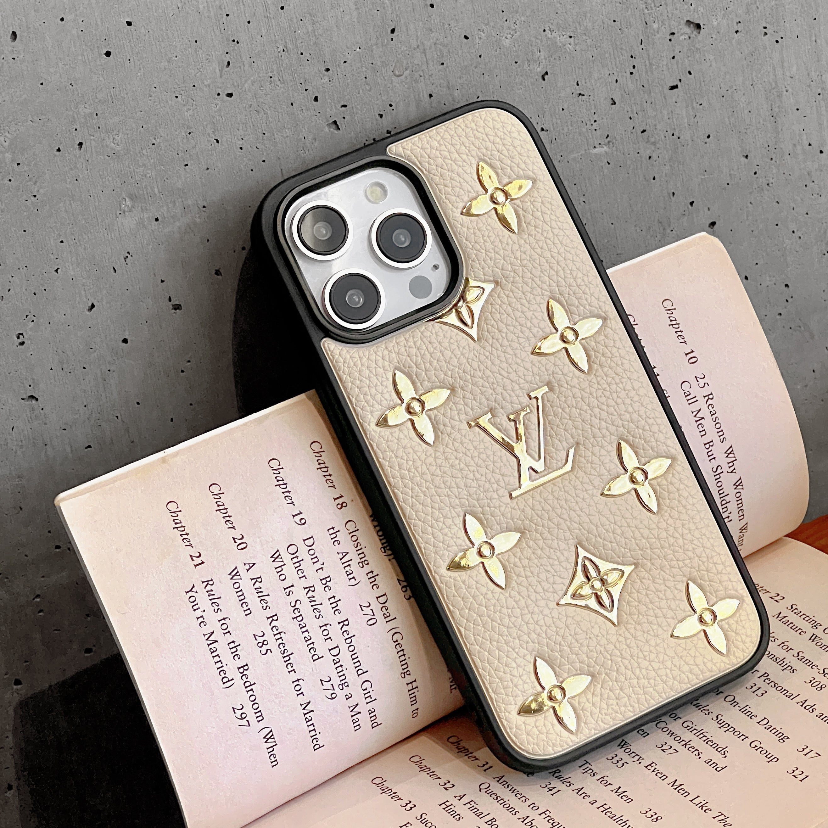 Lou Gold Leather iPhone Case - Bestocase