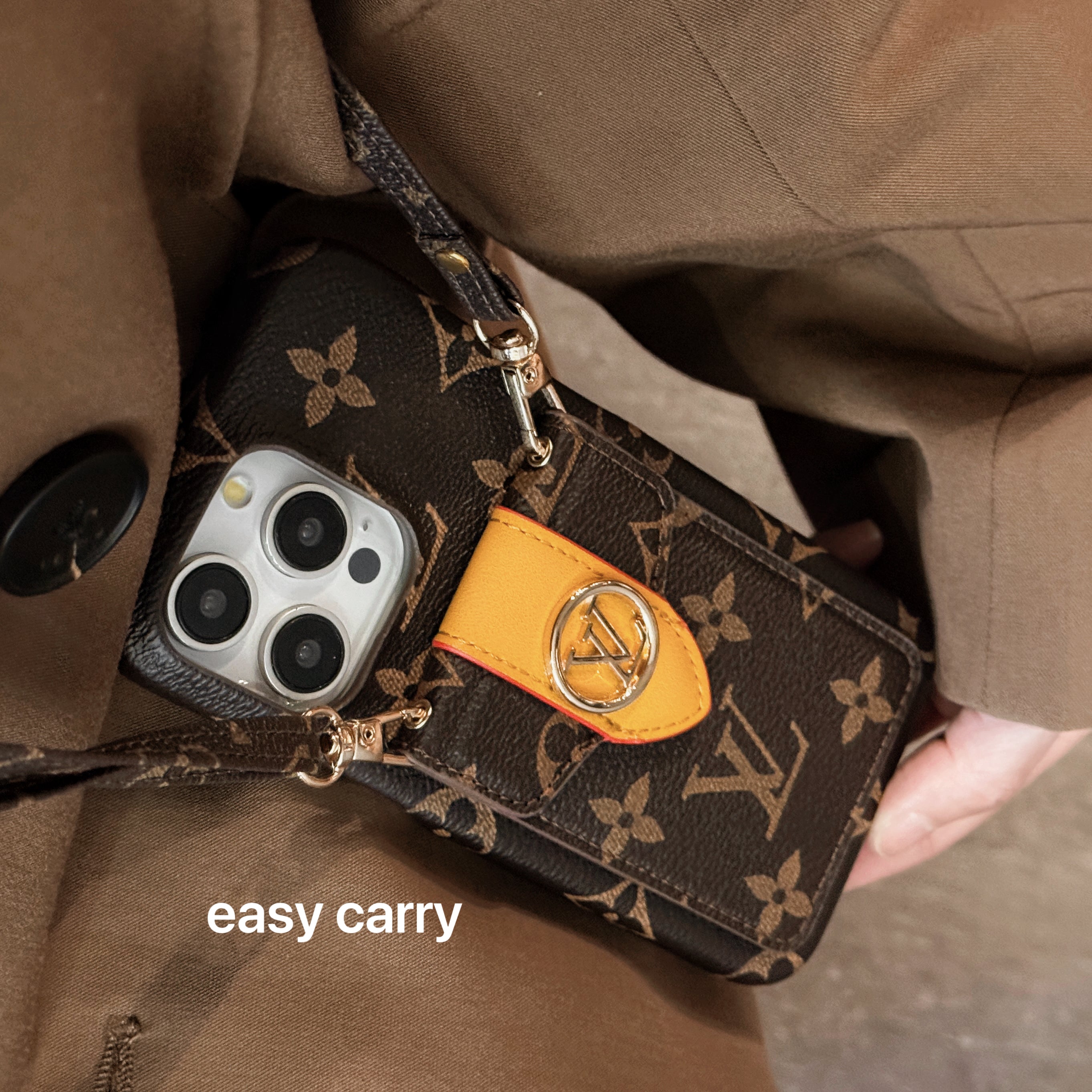 Lou Card Holder Chain iPhone Case - Bestocase