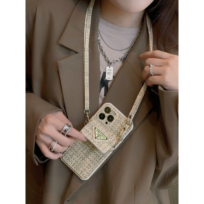 Pra Weave Card Bag Crossbody iPhone Case - Bestocase