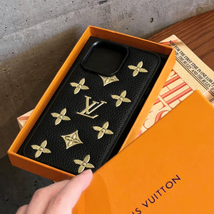Lou Gold Leather iPhone Case - Bestocase