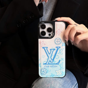 Lou Blue Leather iPhone Case - Bestocase