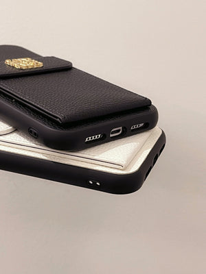 LOEWE iPhone Case With Card Holder Black-QBK240603 - Bestocase