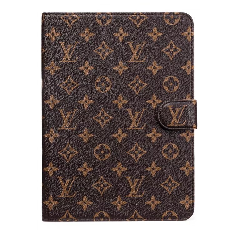 Luxury Canvas Monogram Leather Fresh Summer Theme Pattern Apple iPad case Black - Bestocase