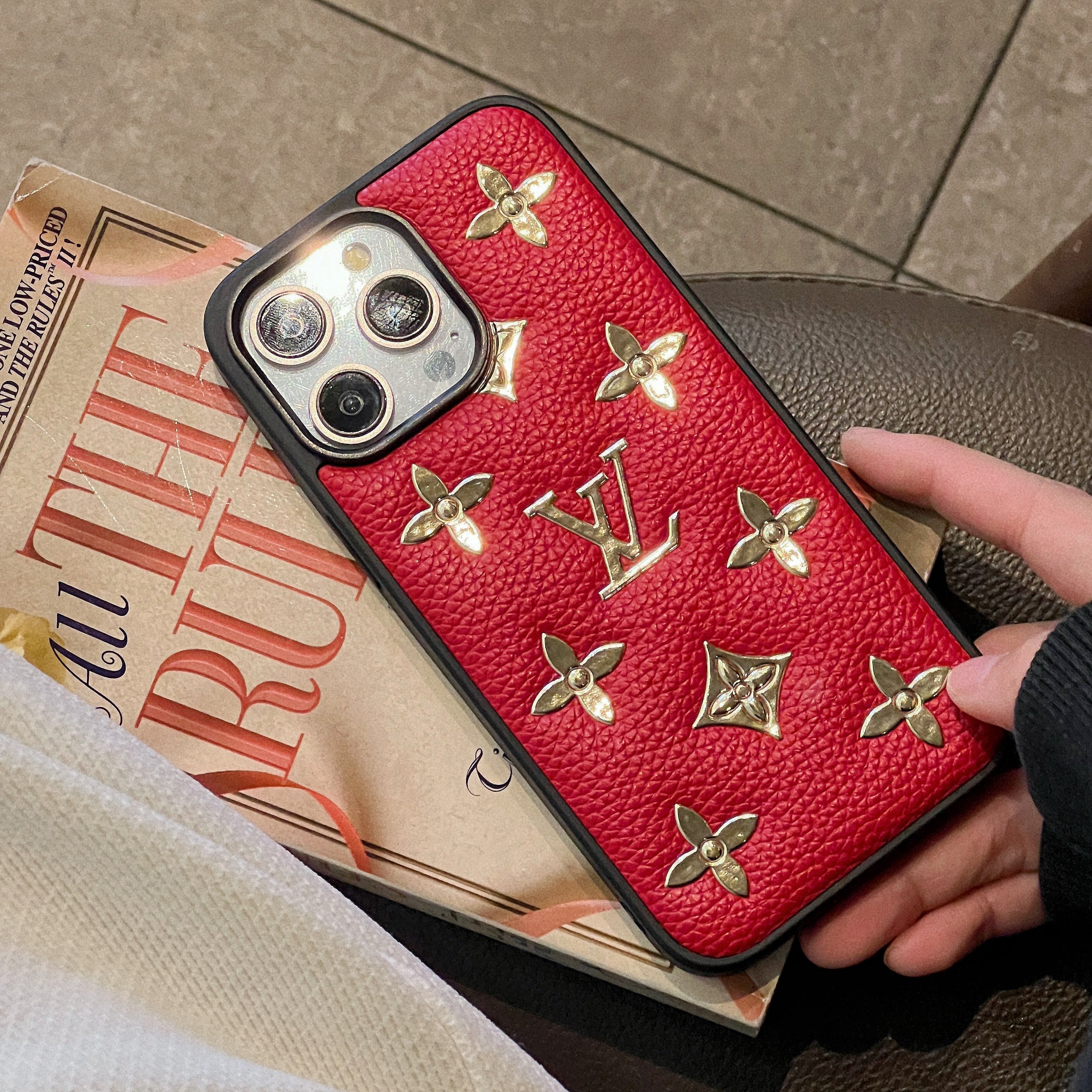 Lou Gold Leather iPhone Case - Bestocase