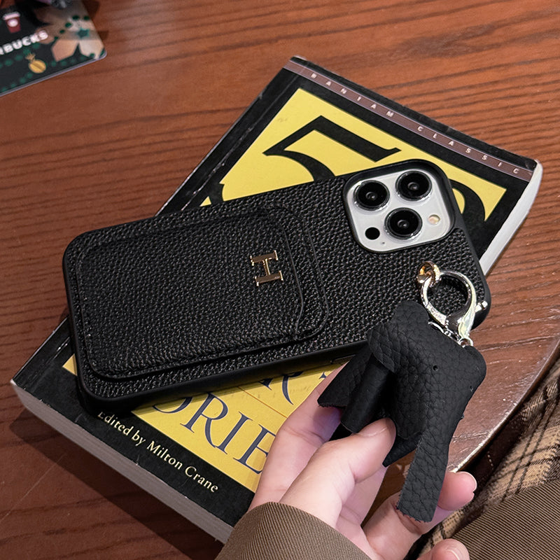 H Card Holder Leather Pendant iPhone Case mysite