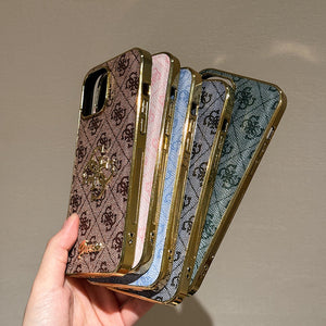 Gue Gold Logo Leather iPhone Case mysite