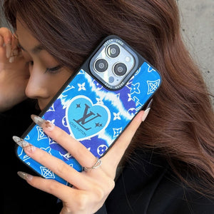 Lou Blue Leather iPhone Case - Bestocase