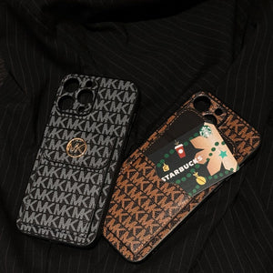 MK Card Bag Gold iPhone Case - Bestocase
