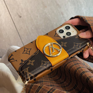 Lou Gold CrossBody Card Holder iPhone Case - Bestocase