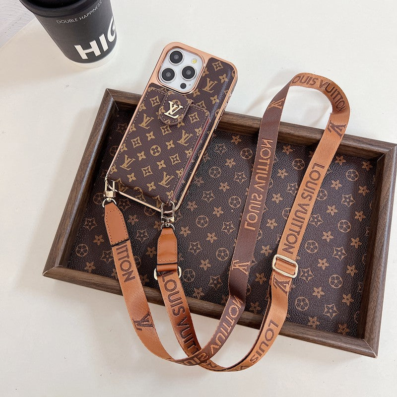 Lou Gold Cover Crossbody iPhone Case - Bestocase