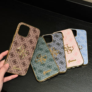 Gue Gold Logo Leather iPhone Case mysite