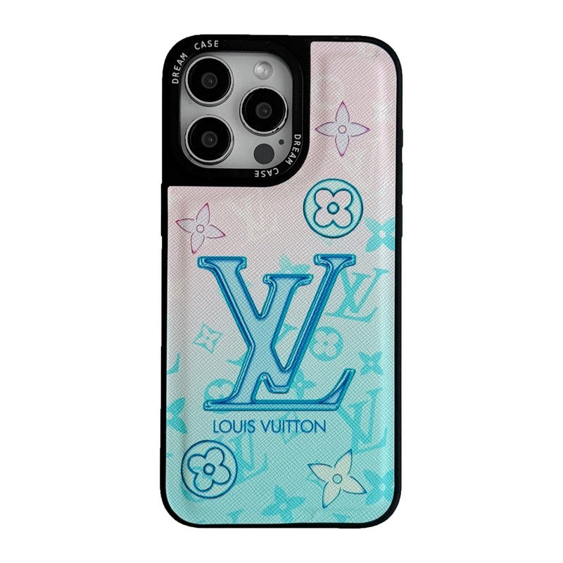 Lou Blue Leather iPhone Case - Bestocase