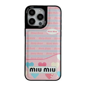 Miu Green & Pink Leather iPhone Case - Bestocase