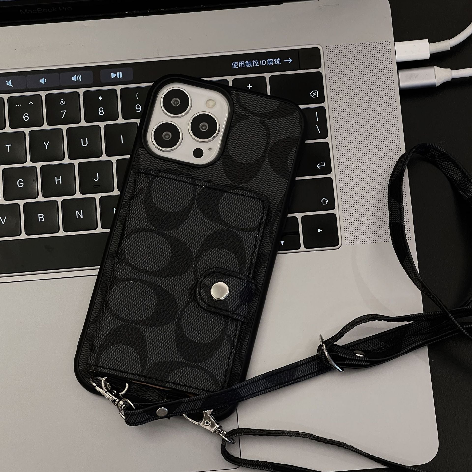 Coa Card Bag Leather Chain iPhone Case - Bestocase