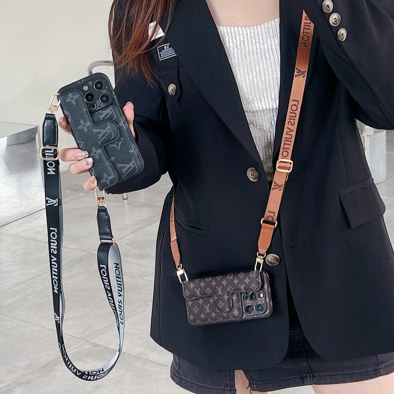 Lou Side Card Holder Crossbody iPhone Case - Bestocase