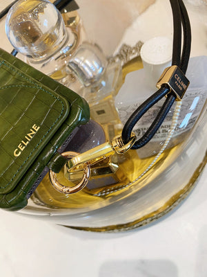 Alligator Print Celine iPhone Case With Card Holder And Strap Green -EYP241415 mysite
