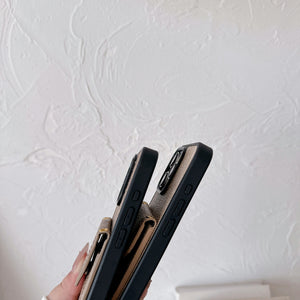 Coach iPhone Case With Card Holder And Strap Dark Brown -SJ240513 - Bestocase