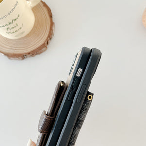 Coach iPhone Case With Wallet And Crossbody Strap Black -XK240402 - Bestocase