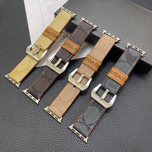 Leather Coach Apple Watch Band Dark brown-YHK244221710 - Bestocase
