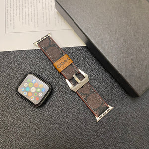 Leather Coach Apple Watch Band Dark brown-YHK244221710 - Bestocase