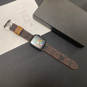 Leather Coach Apple Watch Band Dark brown-YHK244221710 - Bestocase