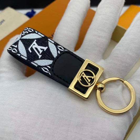 Black Print Keychain Pendant