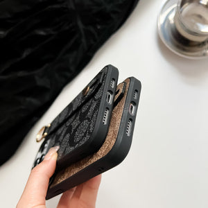 Coach iPhone Case With Holder Coffee-SW240330 - Bestocase