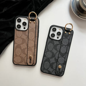 Coach iPhone Case With Holder Coffee-SW240330 - Bestocase