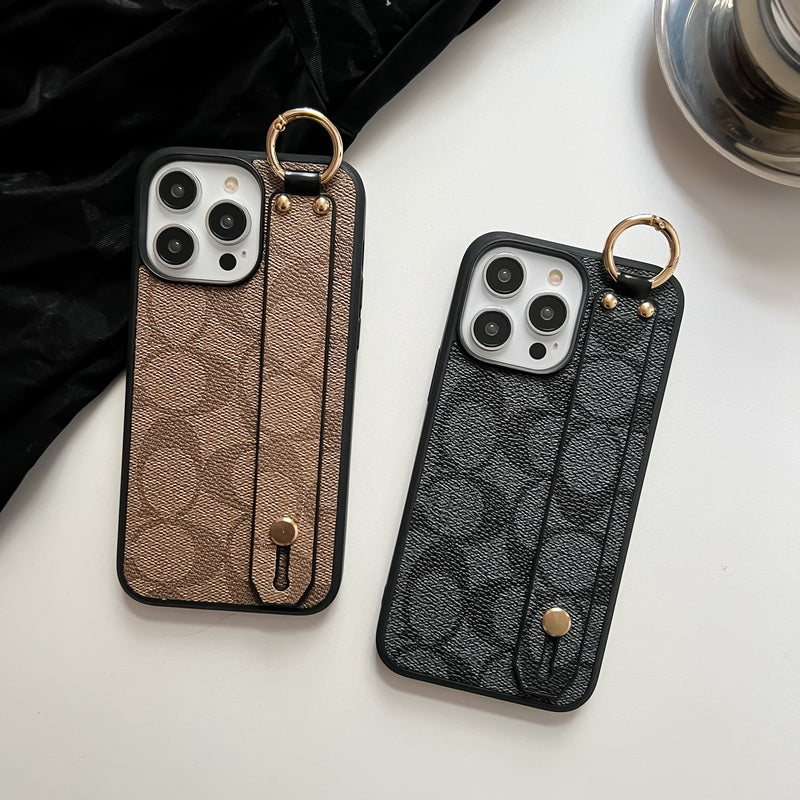 Coach iPhone Case With Holder Coffee-SW240330 - Bestocase