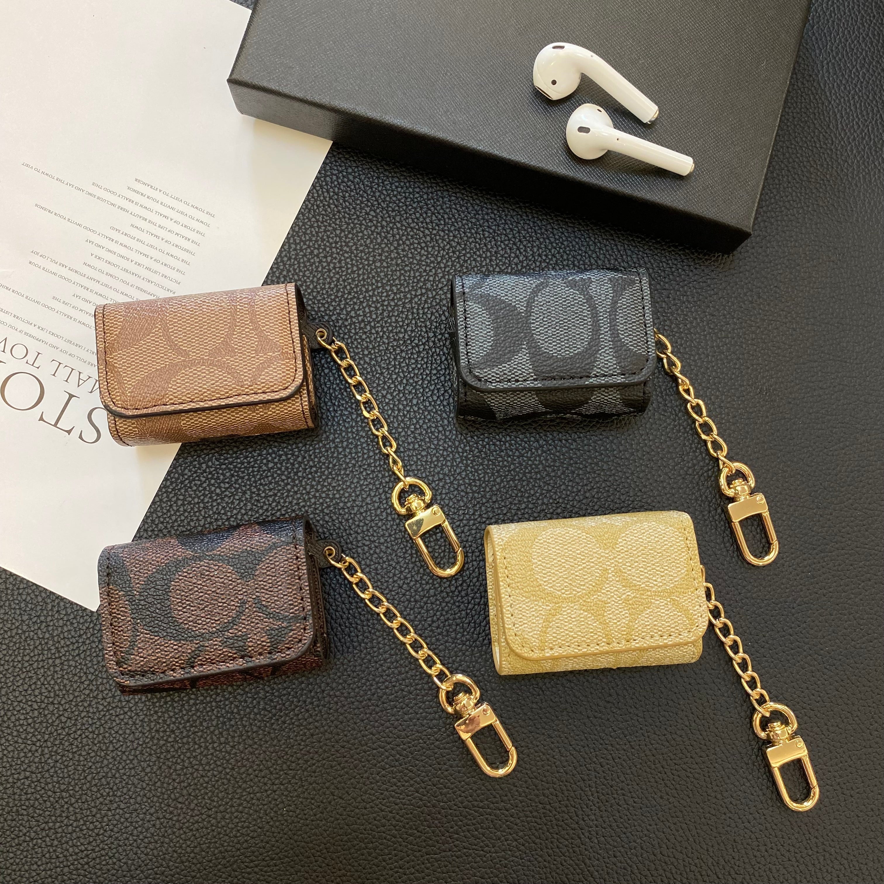 Luxury Coach AirPods Pro Cases Dark brown-YH240425 - Bestocase