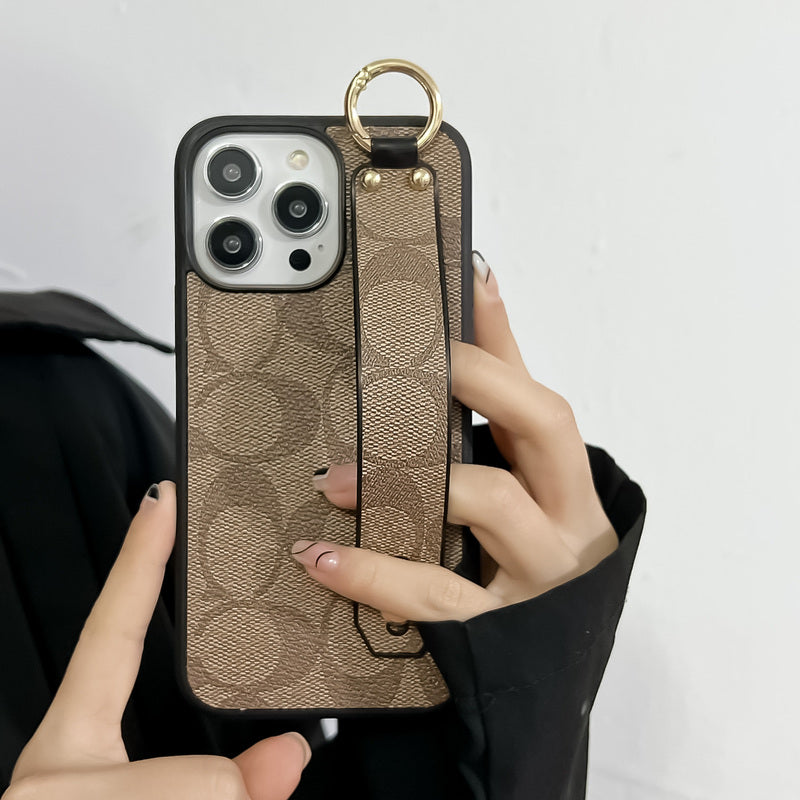 Coach iPhone Case With Holder Coffee-SW240330 - Bestocase